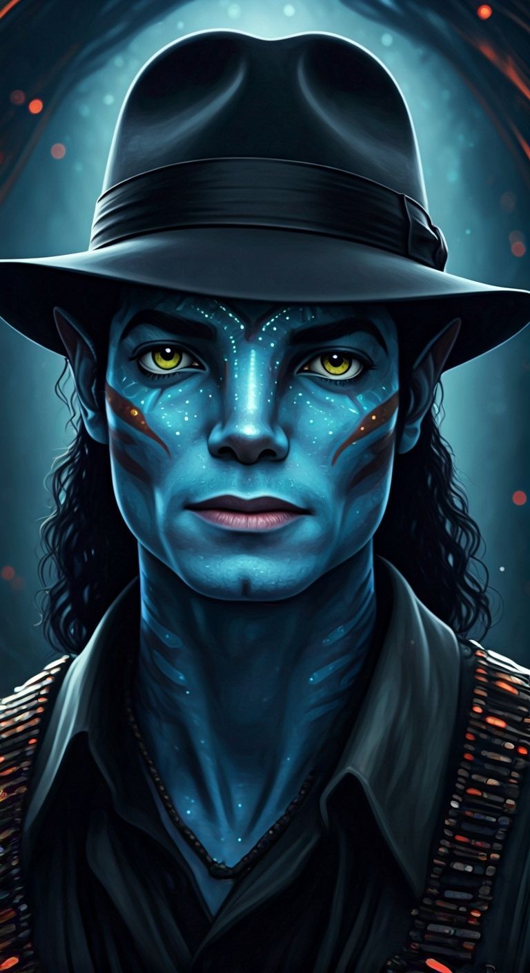 Michael Jackson Avatar Face with Iconic Fedora