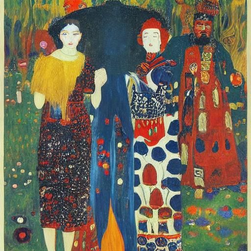 Vampire Portrait in Art Nouveau Style