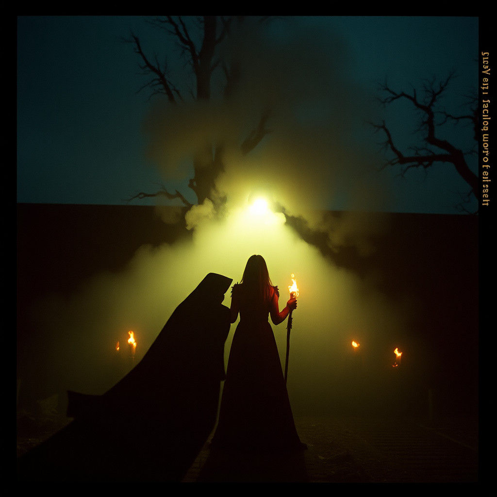 Dramatic Cinematic Film Still with Atmospheric Lighting