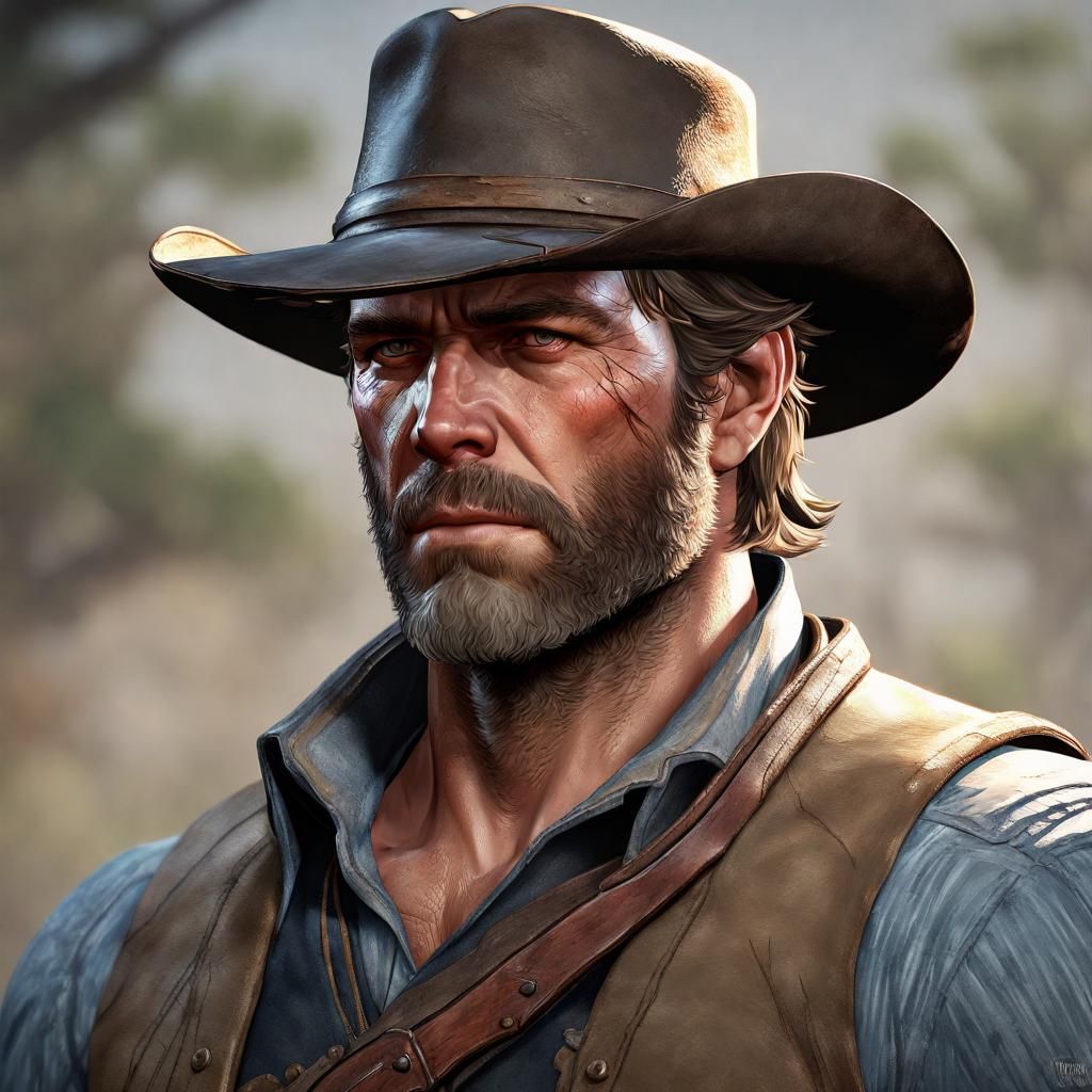 Detailed Portrait of Arthur Morgan