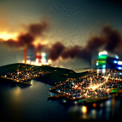 Tilt-Shift Night View of Vladivostok