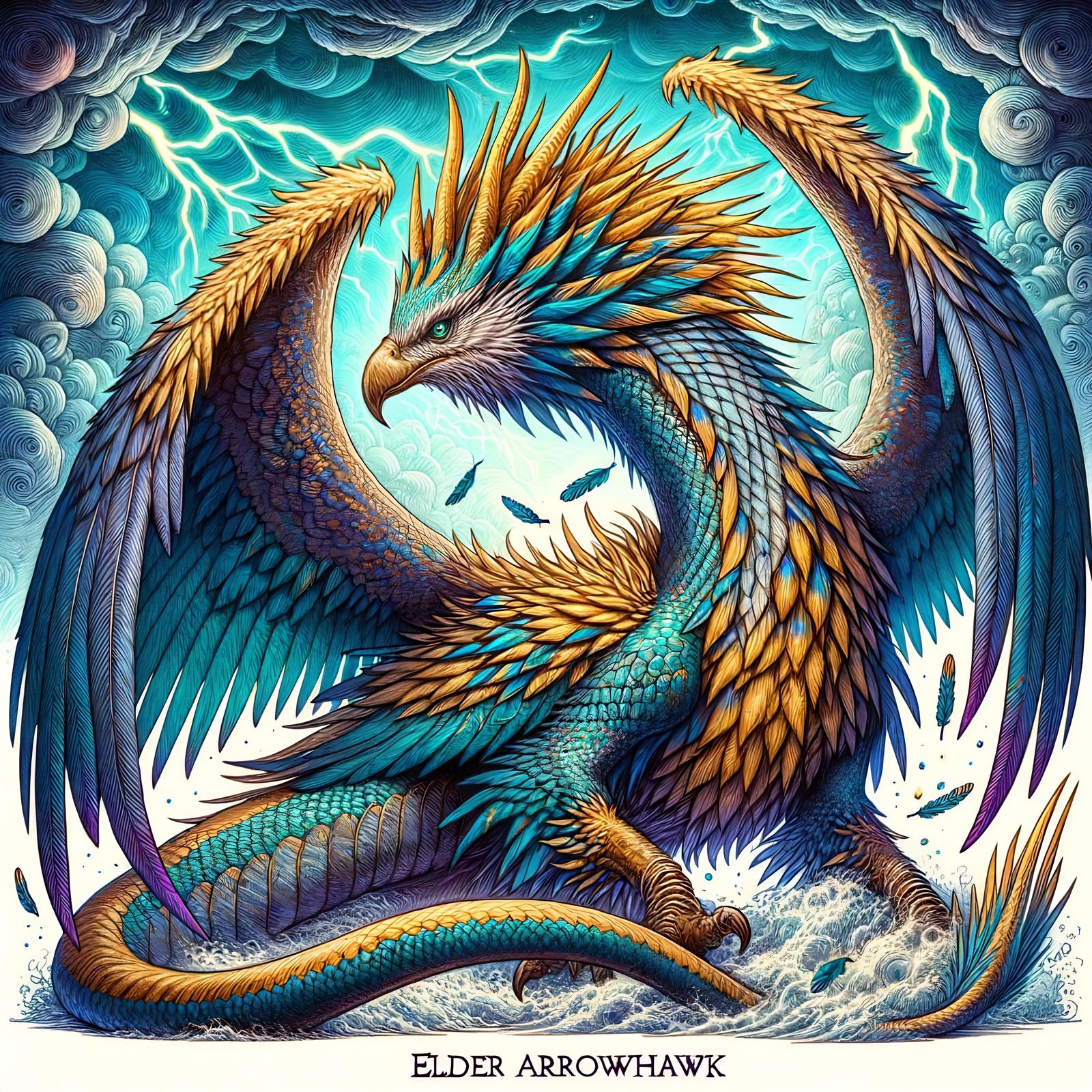 Majestic Elder Arrowhawk of the Elemental Plane