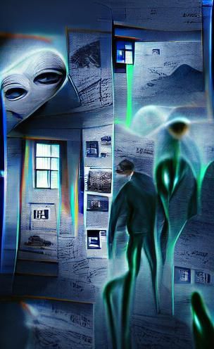 FBI Agents Hunting Aliens: Digital Concept Art