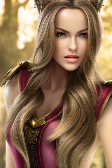 Beautiful Female Thief Portrait in Fantasy Art Style