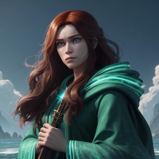 Azure Isles Girl with Magic Pistol, 3D Game Art