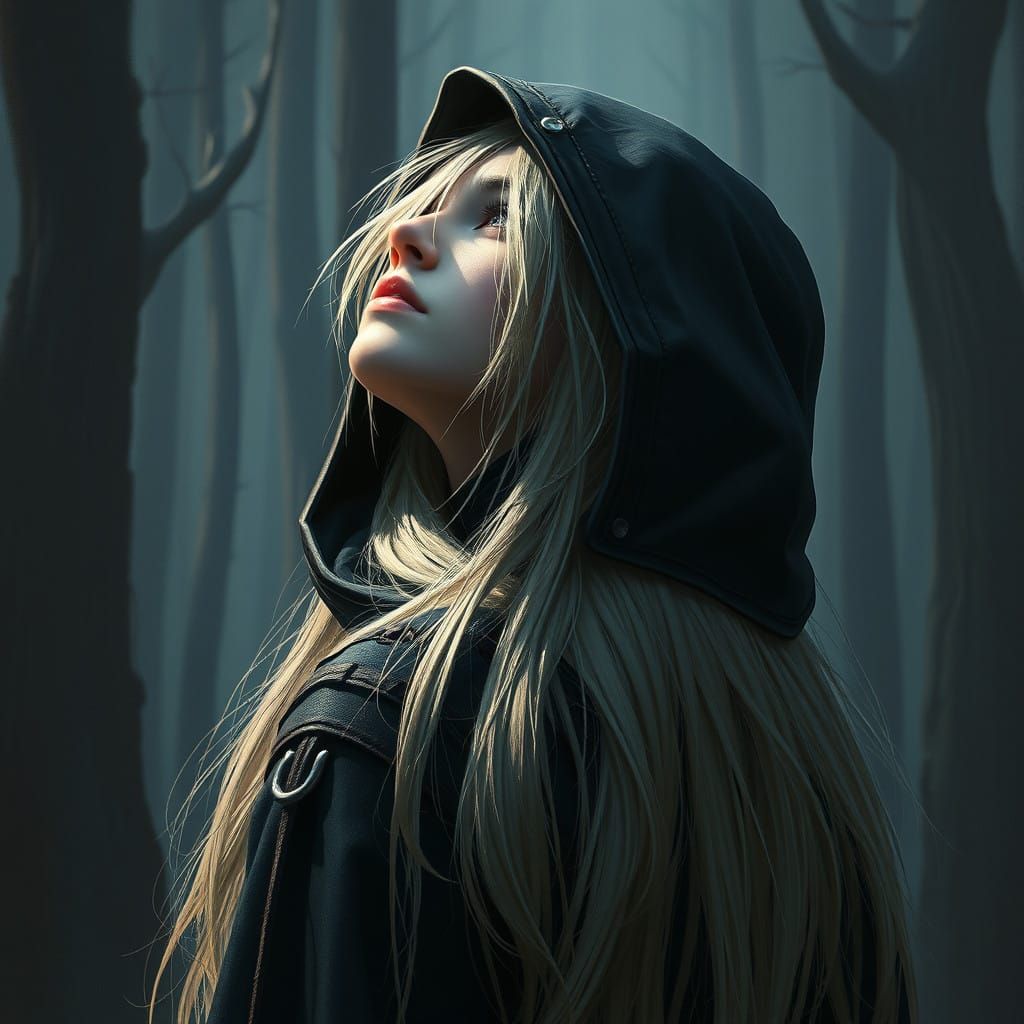 Ethereal Figure Lost in Whispers of a Forgotten Realm