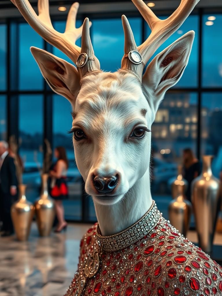 Fashionista Portrait in Luxurious Office Interior