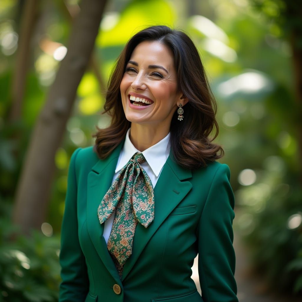 Joyful CEO Portrait in Botanical Garden, Professional Photog...