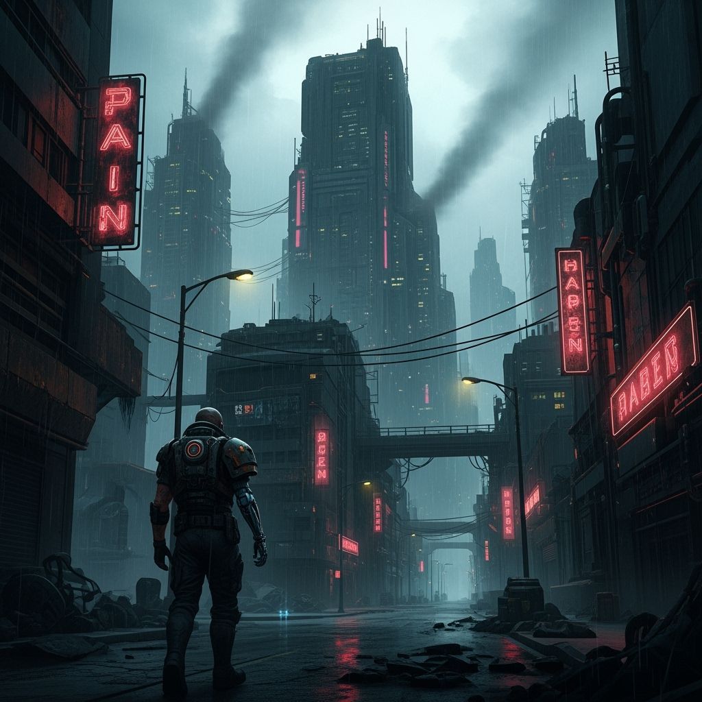 Grimdark Scene Rendered in Dark Style