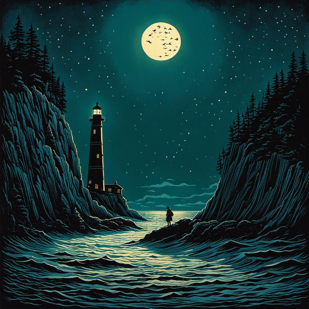 Lighthouse Keeper's Secret: Silhouette Animation Style