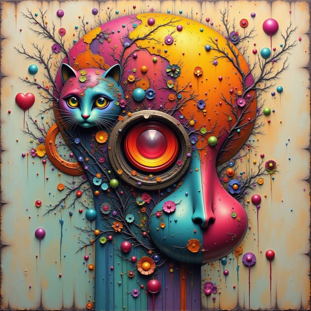 A Majestic Cat in a Detailed Portrait