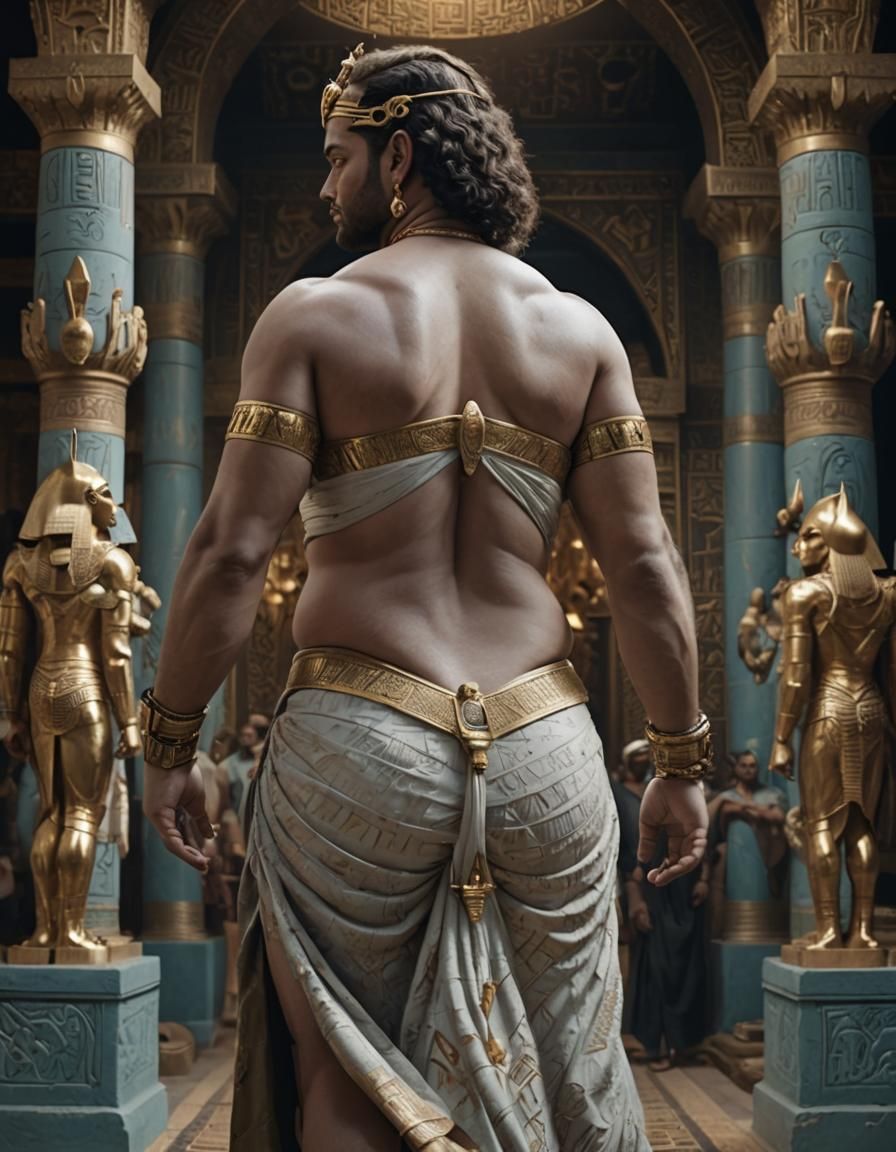 Egyptian Style Obese Man: Digital Matte Painting