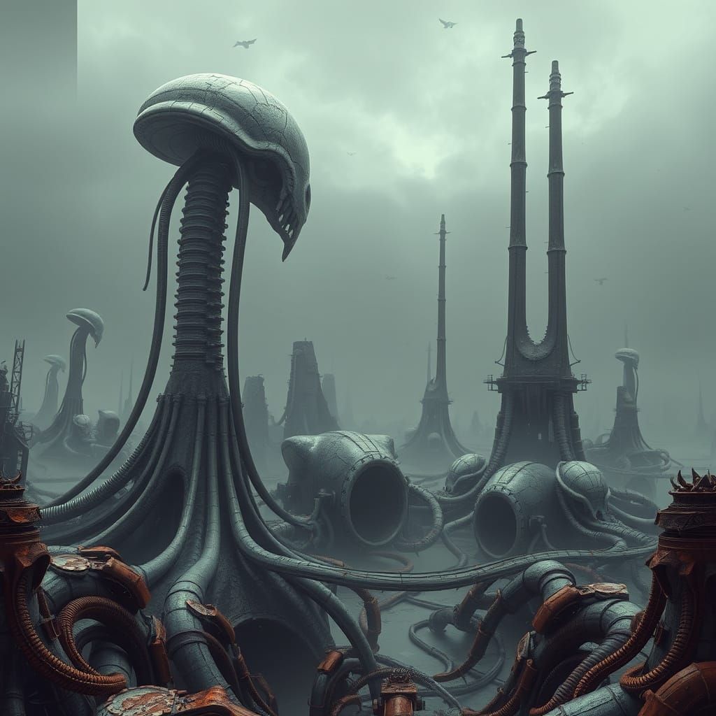 Cybernetic Nightmare Landscape