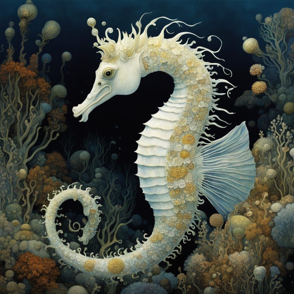 Whimsical Underwater Scene in Intricate Style