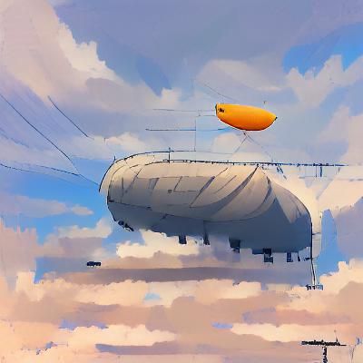 Simple AI Image of a Blimp