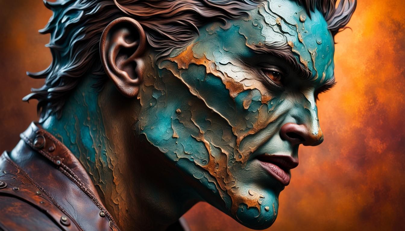 Hyperrealistic Patina of Leather in Fantasy Style