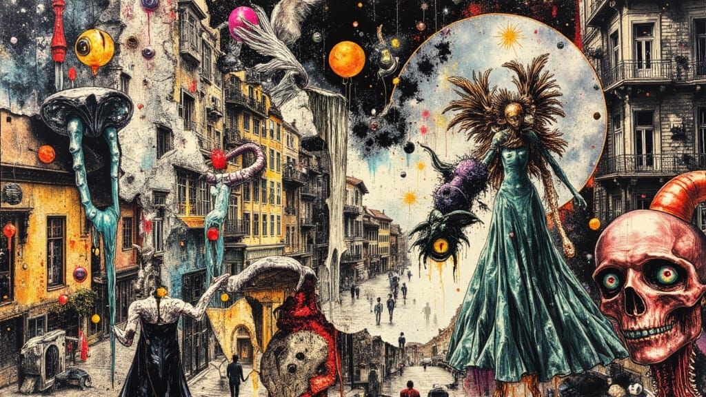 A SURREALISTIC COLLAGE OF FEVER DREAMS (SERIES)