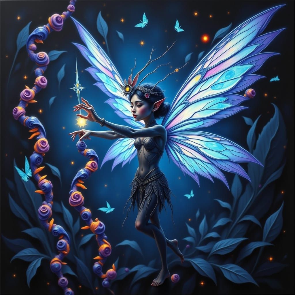 Bioluminescent Fairy Guides Genetic Mutations