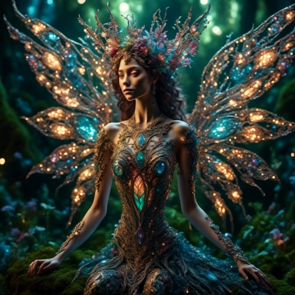 beautiful woodland fairy