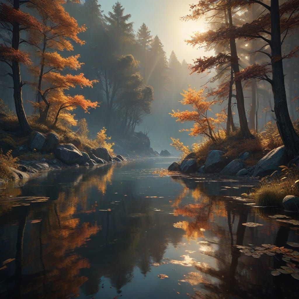 Autumn Dreamscape in Vibrant Hues