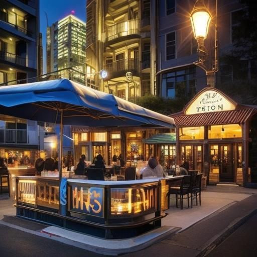 Fantasy Harbor Sunset in Detailed 3D Rendering