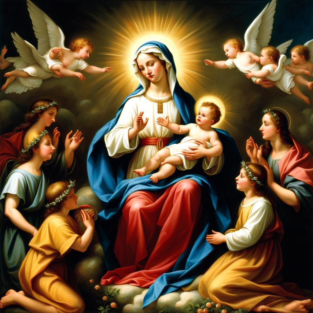 Elegant Depiction of the Virgin Mary