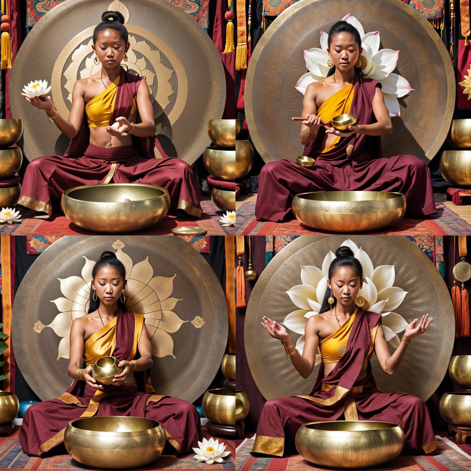 Golden Gong and Lotus Flower Music Therapy