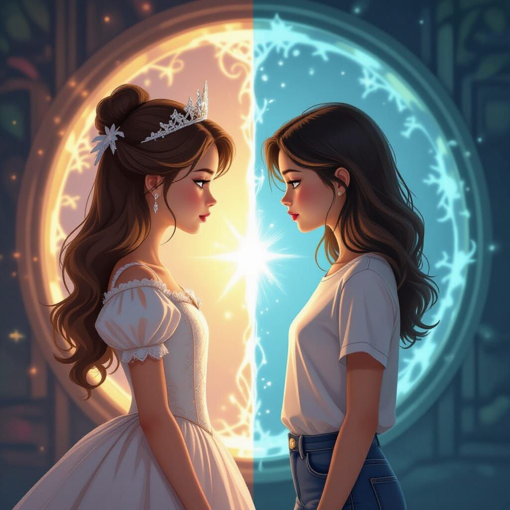 Time Portal Reveals Princess and Modern Girl