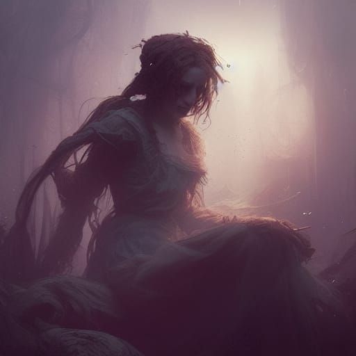 Dark Fantasy Fluffy Hag Concept Art