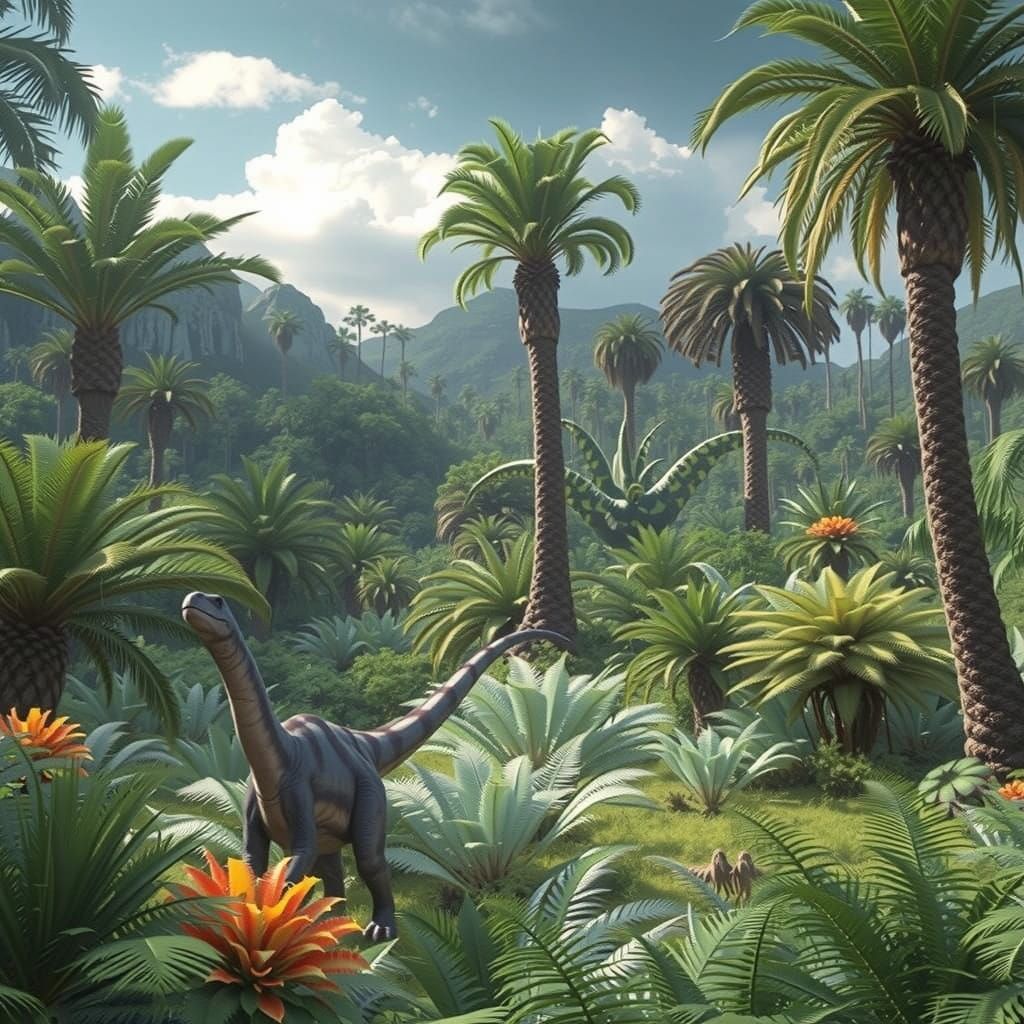 Vibrant Mesozoic World in Hyper-Realistic Detail