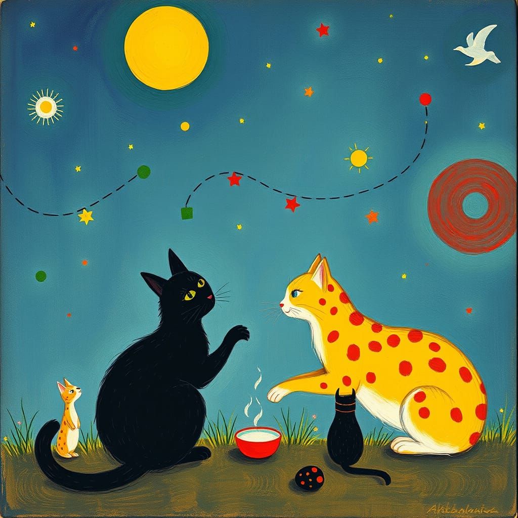 Cats' Secret Know-How, Chagall and Aardman Style