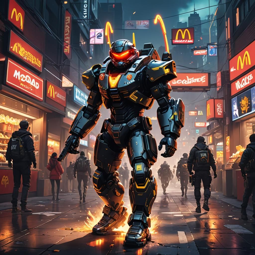 McDonald's Mascot in Futuristic Anime Call of Duty