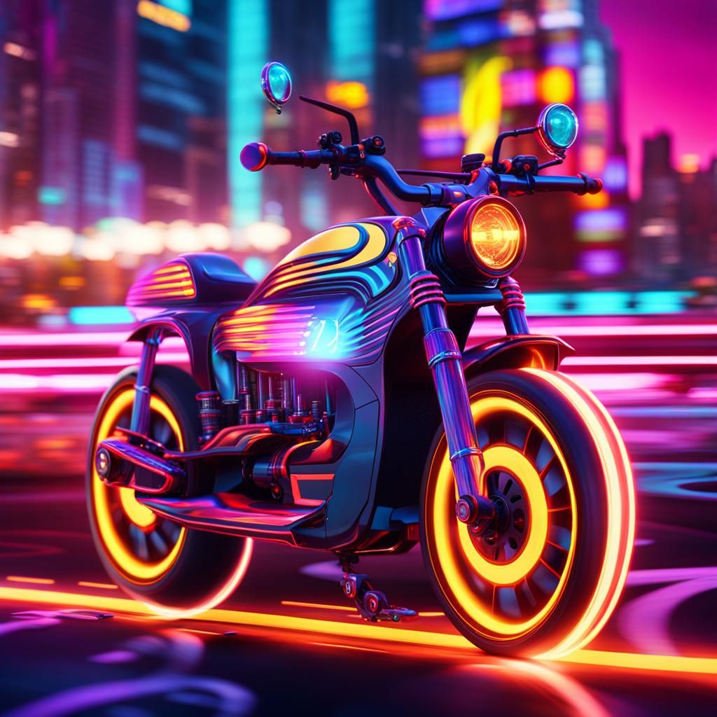 Futuristic NYC Racing Minis on Neon Track