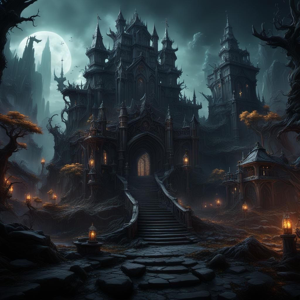 Dark Fantasy Matte Painting in Unreal Engine 5