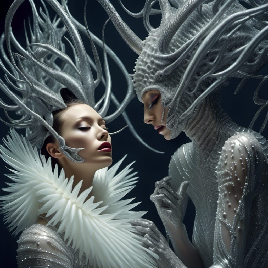 Surreal Alien Life Forms in Dreamy Photorealistic Style