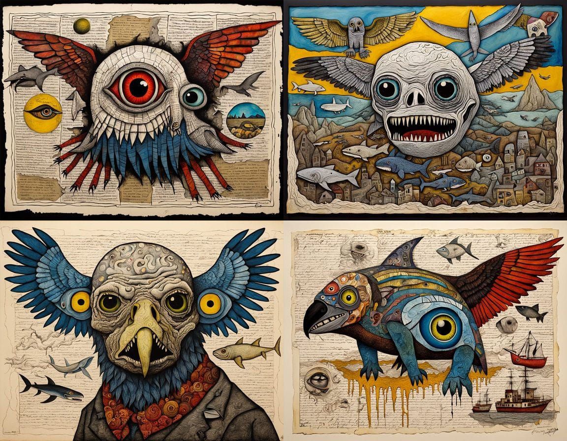 Horrific Mutant Creature by Guayasamín and Finster