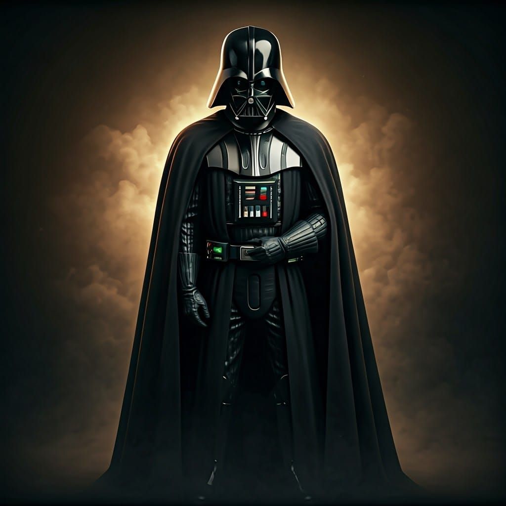 Darth Vader Mourns in Cinematic 1970s Style