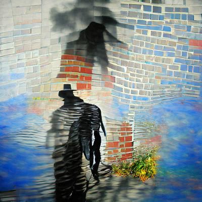 Abstract Shadow Figure in High Contrast