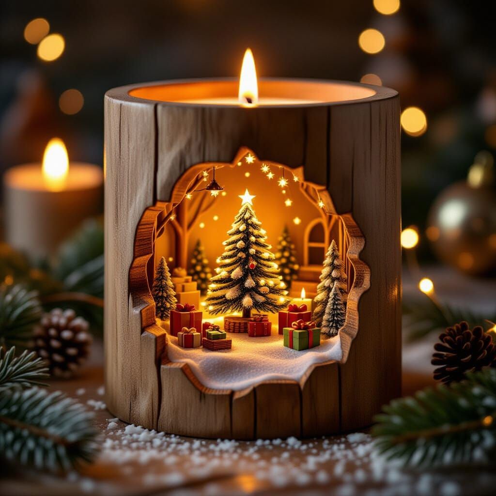 Magical Christmas Candle Diorama Revealed