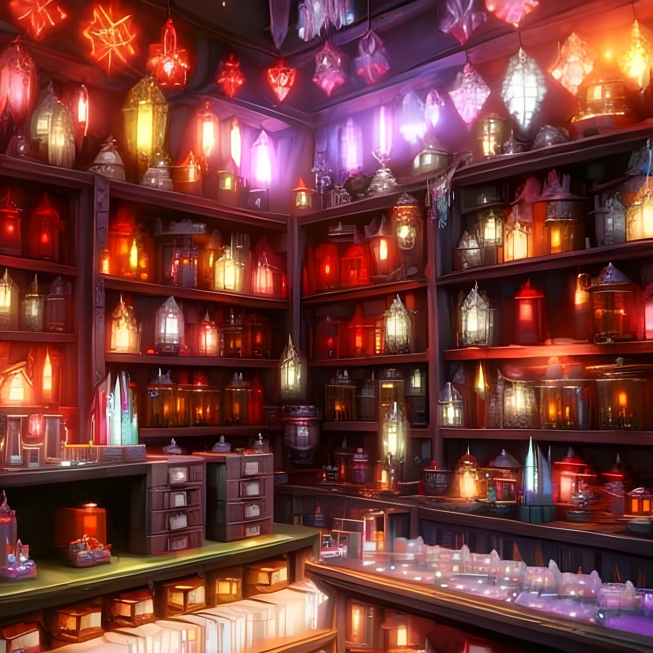 Majestic Magic Crystal Shop in Dreamy Tilt-Shift