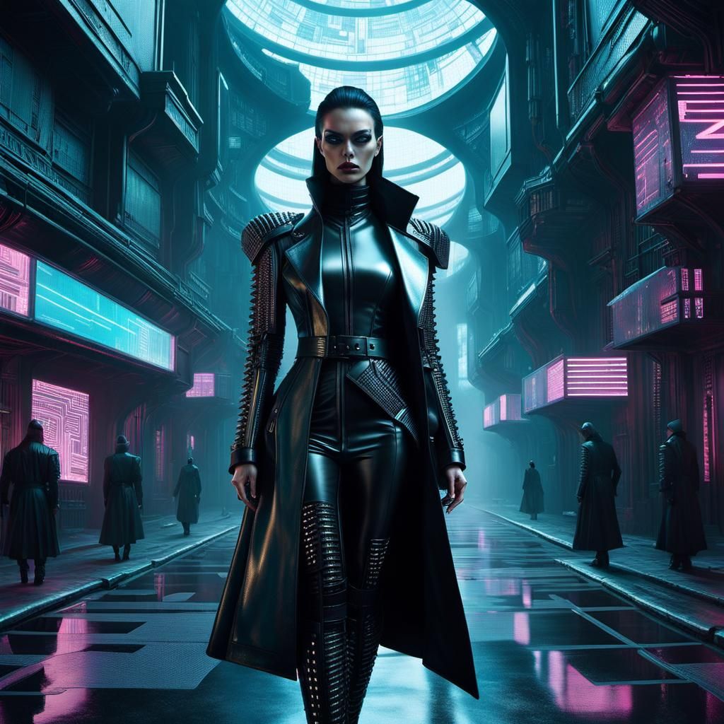 Cyberpunk Street Samurai in Dreamscape