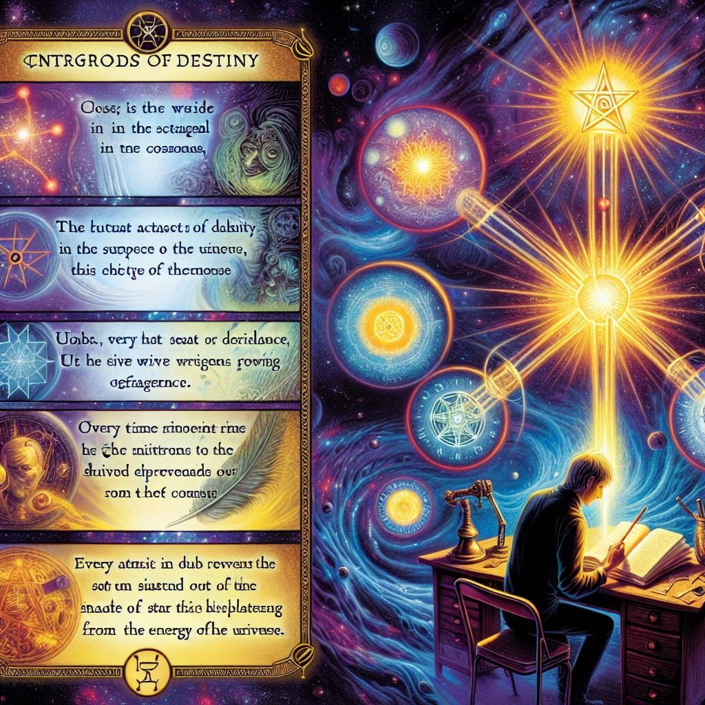 Intergalactic Writer's Cosmic Crossroads: A Digital Art Piec...