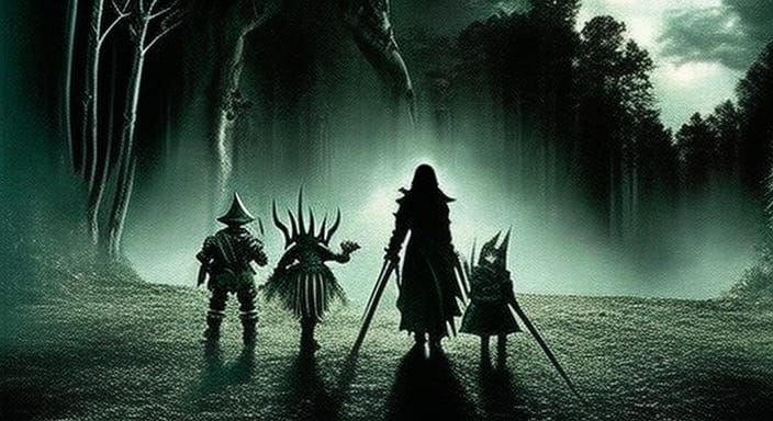 Eerie Dark Fantasy Nightmare Landscape