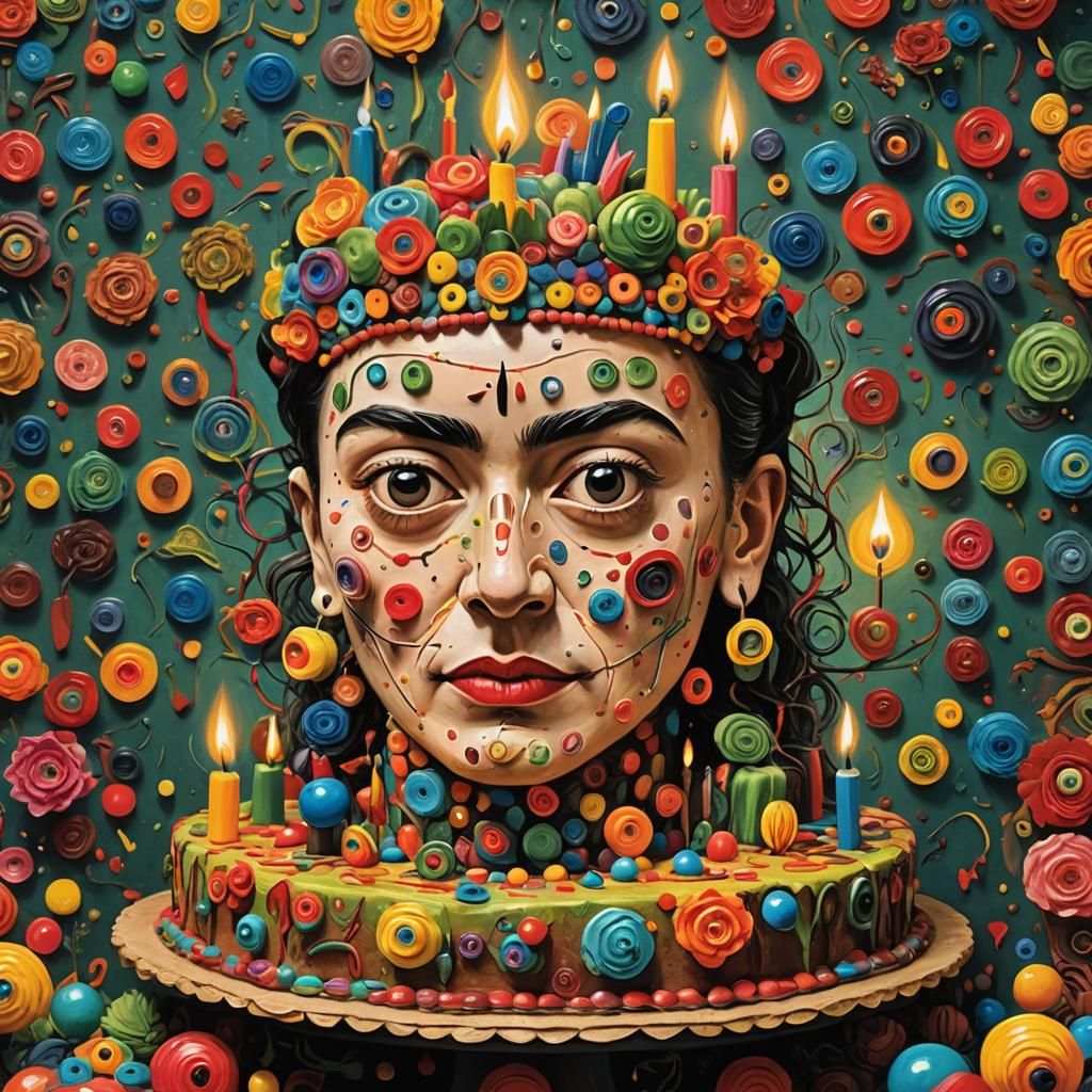 Surreal Birthday Cake Inspired by Surrealist Art