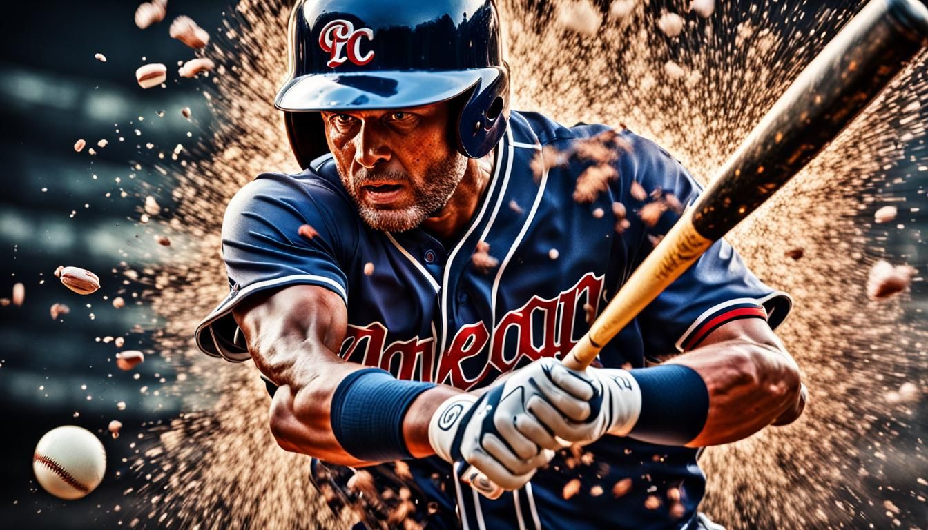 Baseball Bat Shatters on Impact: Hyperrealistic 3D Render