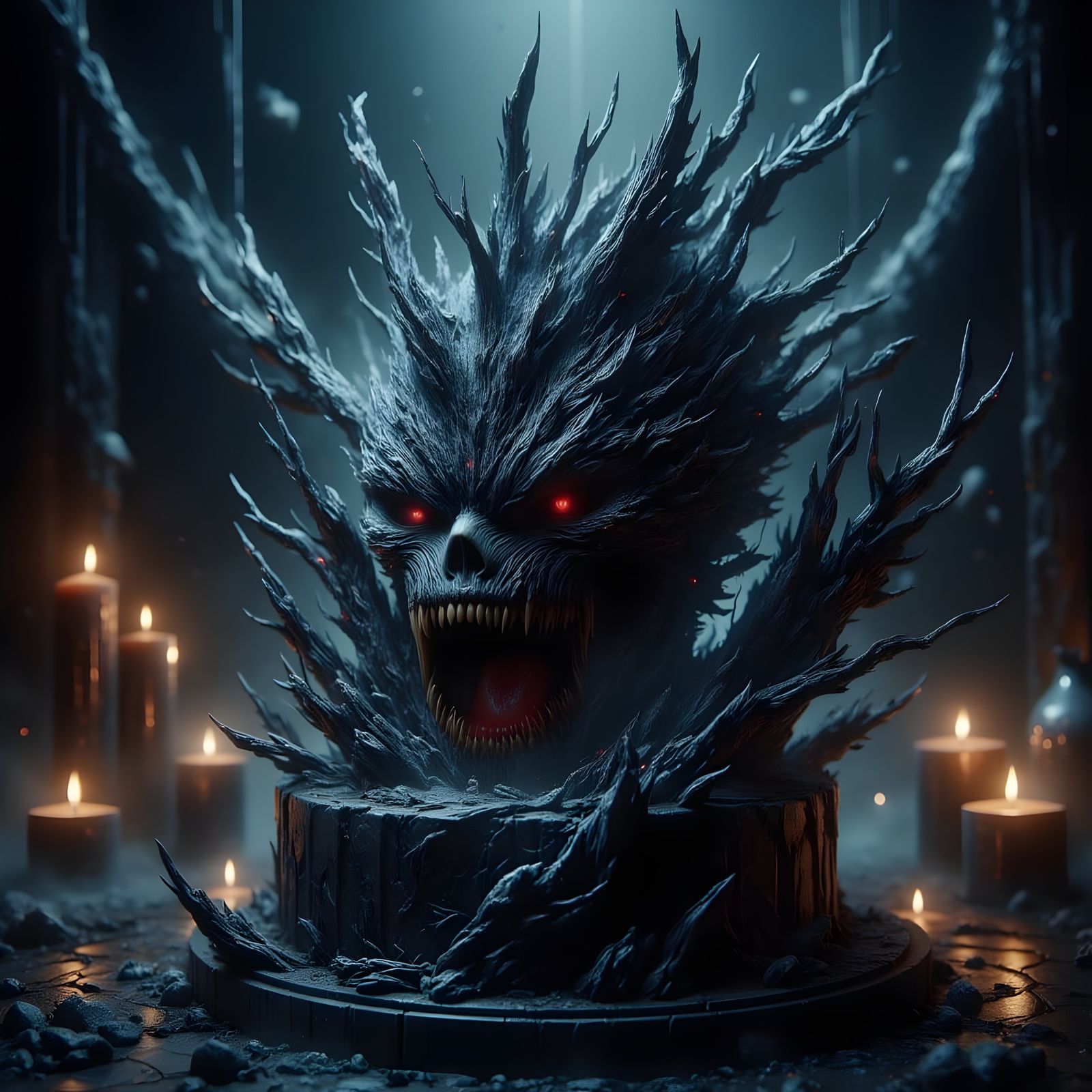 Gothic Fish Birthday Cake: A Dark Masterpiece