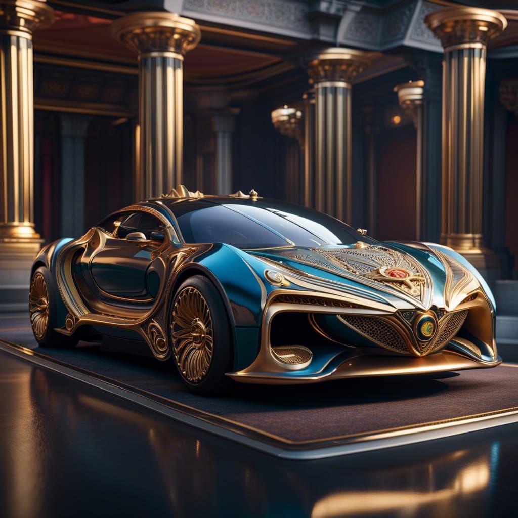 Mythological Car Design in Hypermaximalist Style