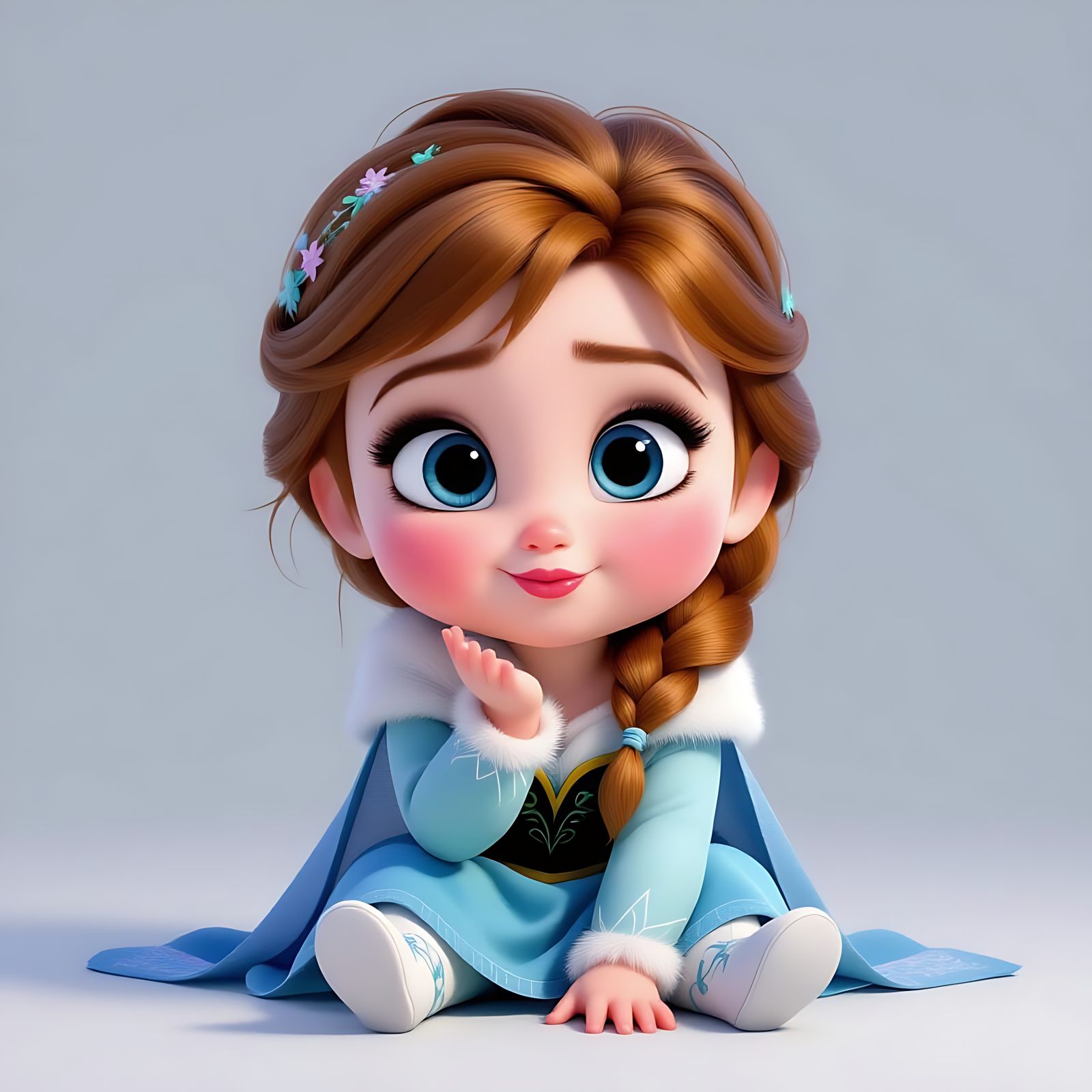 Ultra-Cute Baby Anna Pixar Style