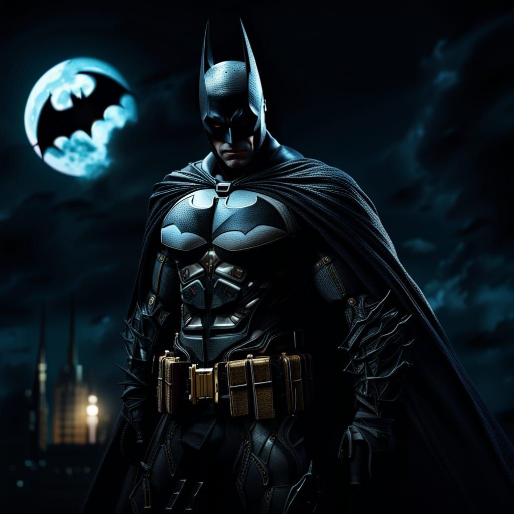 Batman as Vampire Hunter in Hyperrealistic Style