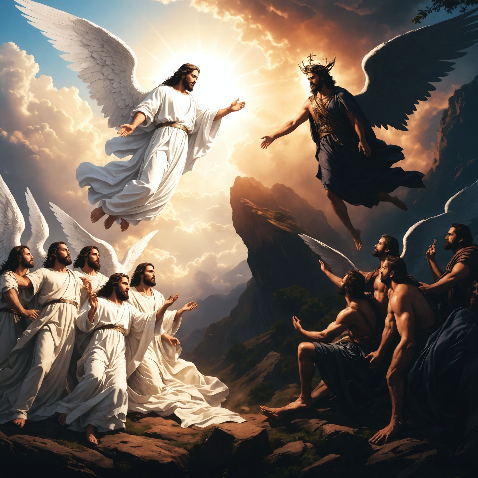 Ethereal Renaissance Art: Angels and Virtue Triumph Over Dar...